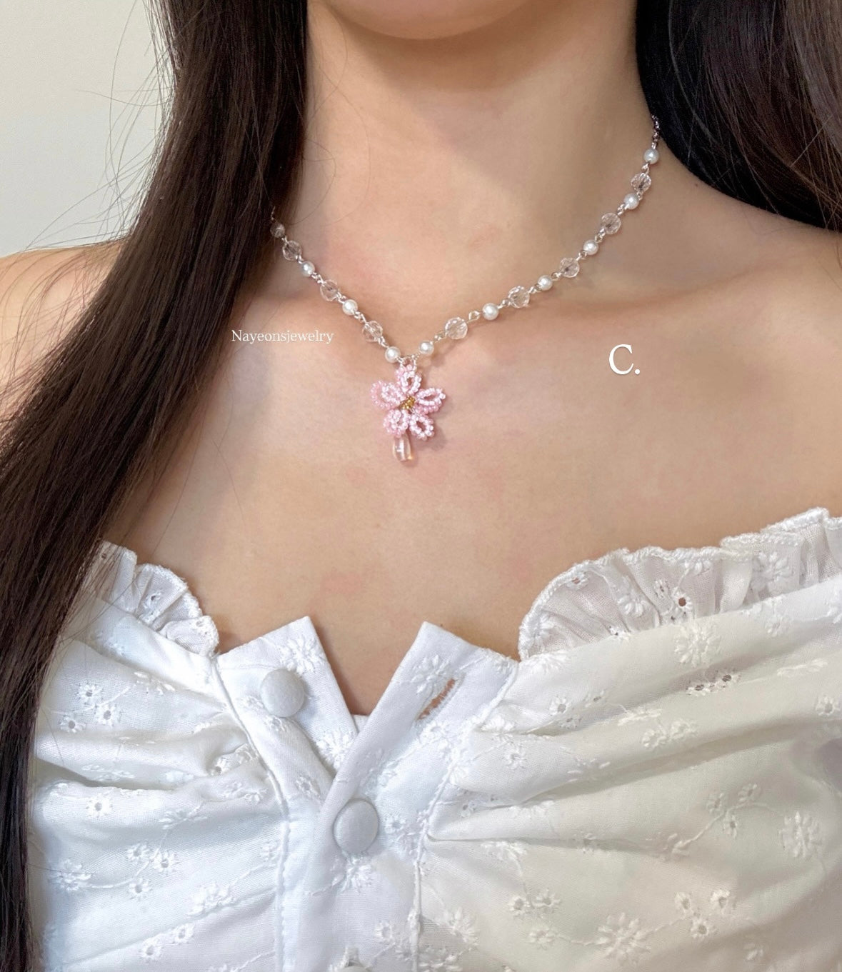 Silver blossom & pearls