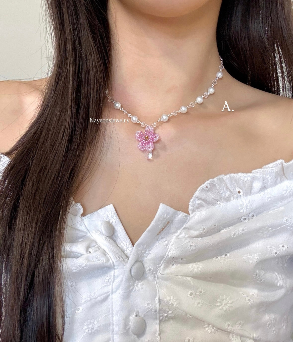 Silver blossom & pearls