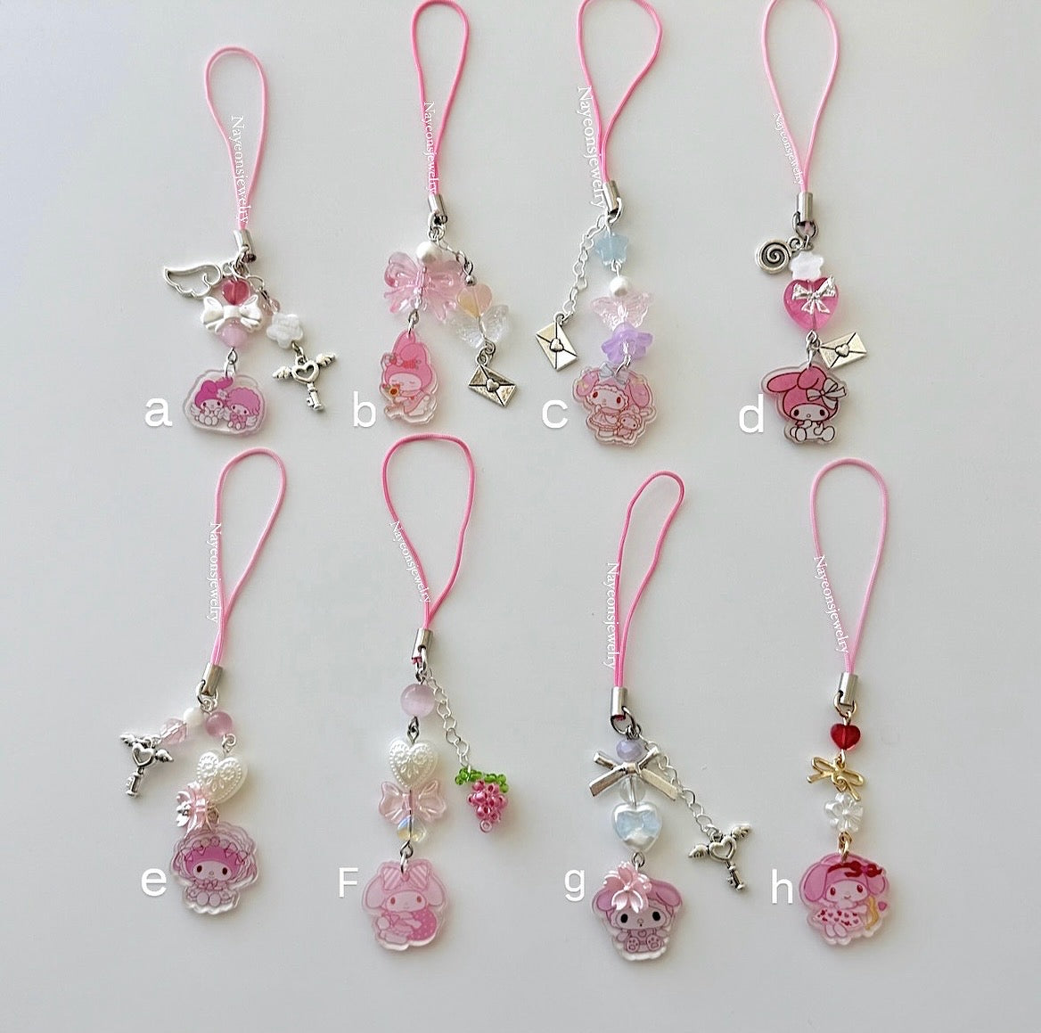 My melody acrylic charms